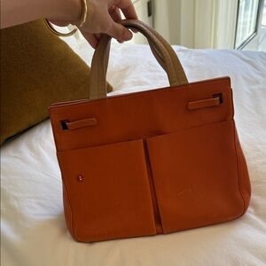 Bally Orange Leather Handbag